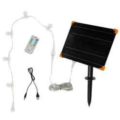 Bicolor Solar-LED-Rentiere mit Schlitten Swinsty