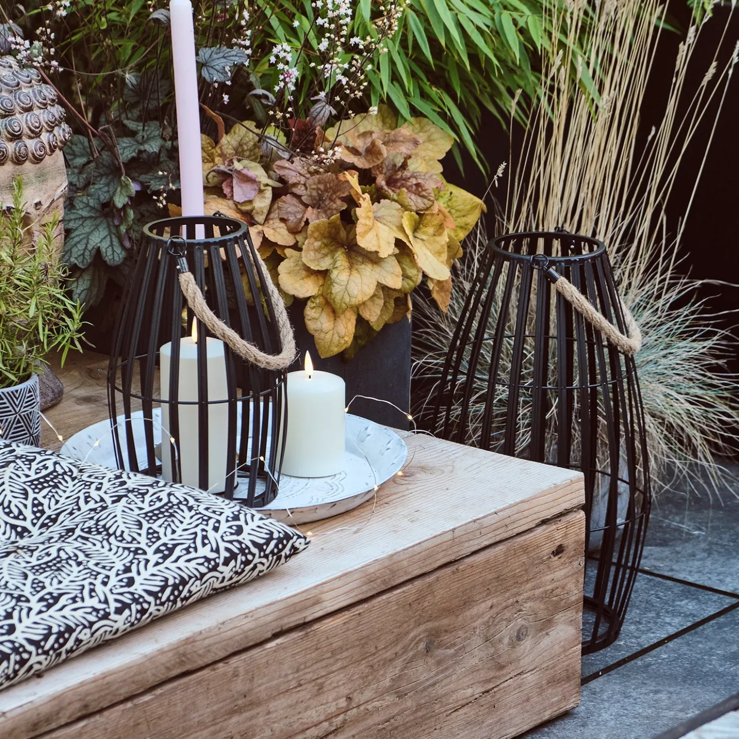 Canberra Deko Laterne mit TruGlow® Outdoor Kerze