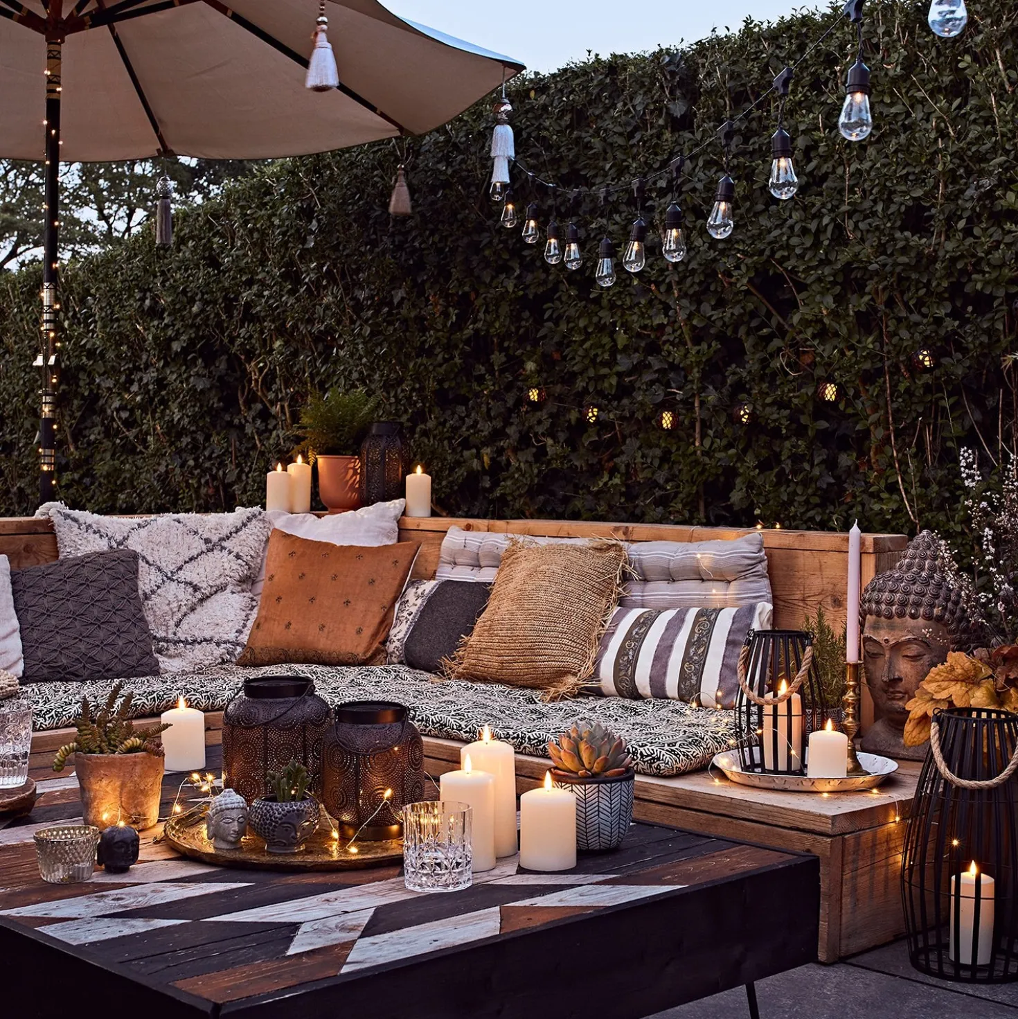 Canberra Deko Laterne mit TruGlow® Outdoor Kerze