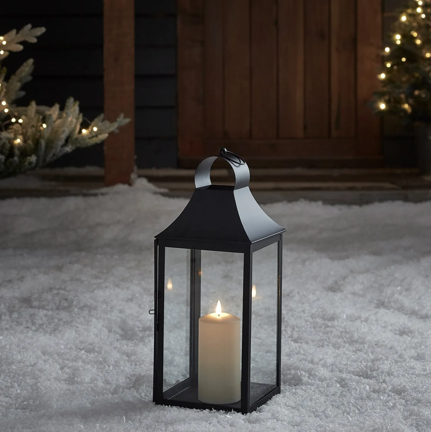 34cm Albury Gartenlaterne mit TruGlow® Outdoor Kerze mit Fernbedienung