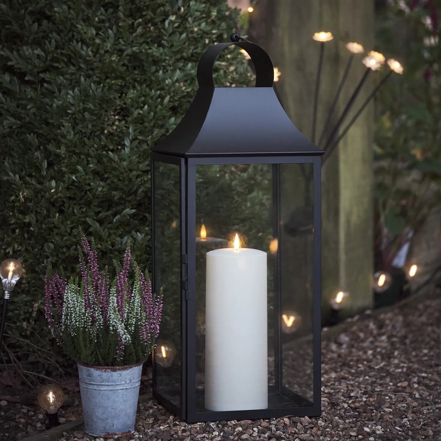 45cm Albury Gartenlaterne mit TruGlow® Outdoor Kerze