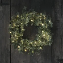45cm Bicolor LED Weihnachtskranz Tannenzweige