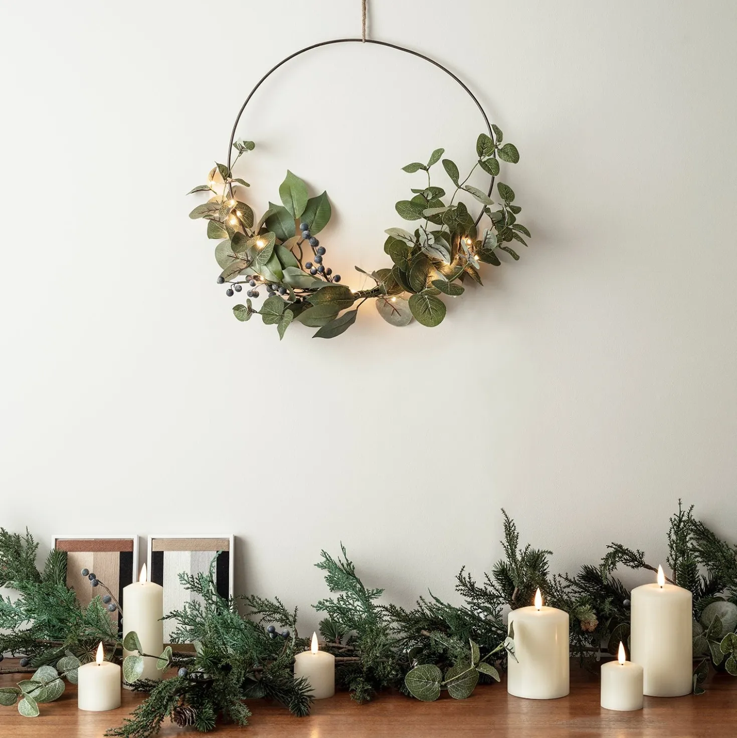 35cm Draht Weihnachtskranz