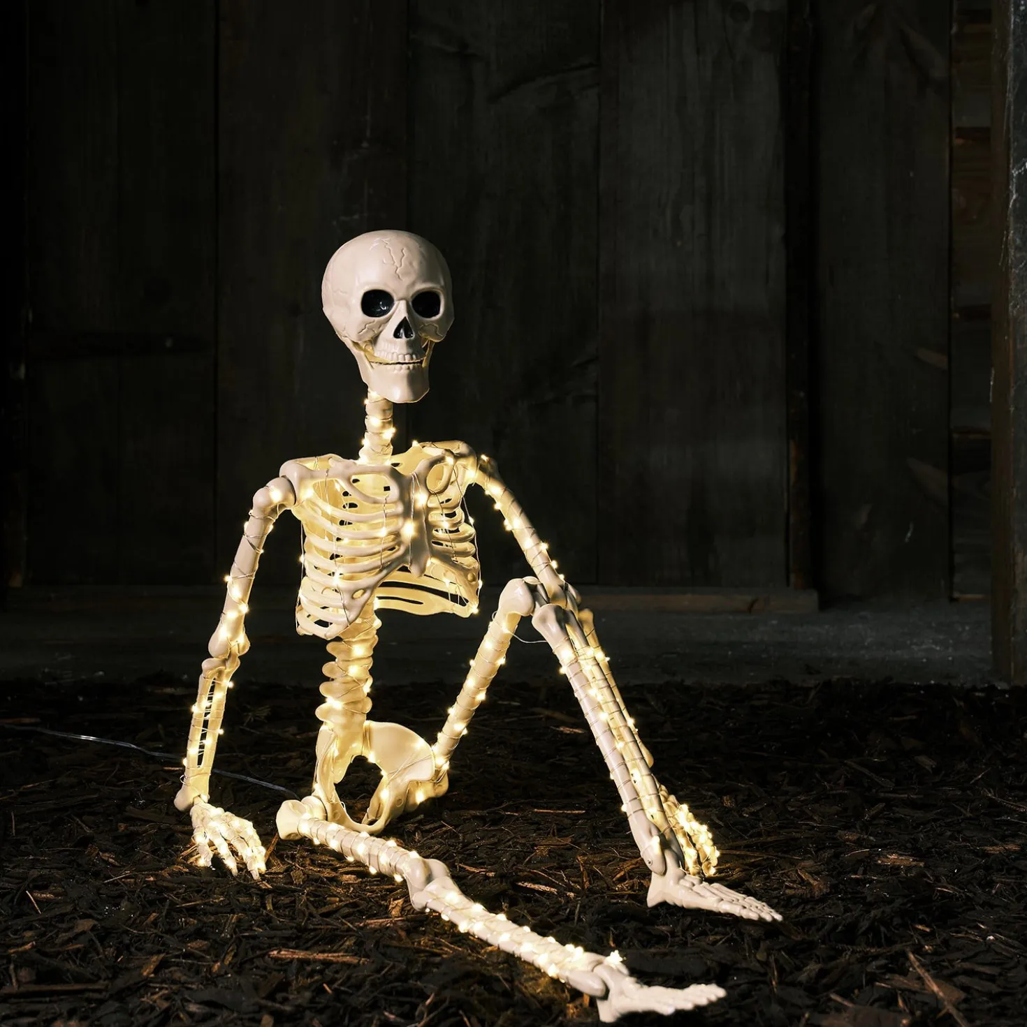 90cm 300er Micro LED Figur Damien das Skelett