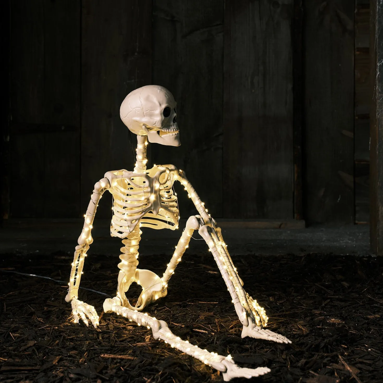 90cm 300er Micro LED Figur Damien das Skelett