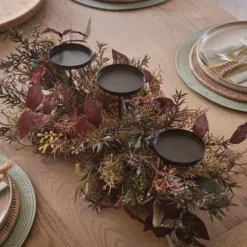 70cm Herbst- und Winter Trio Kerzenhalter