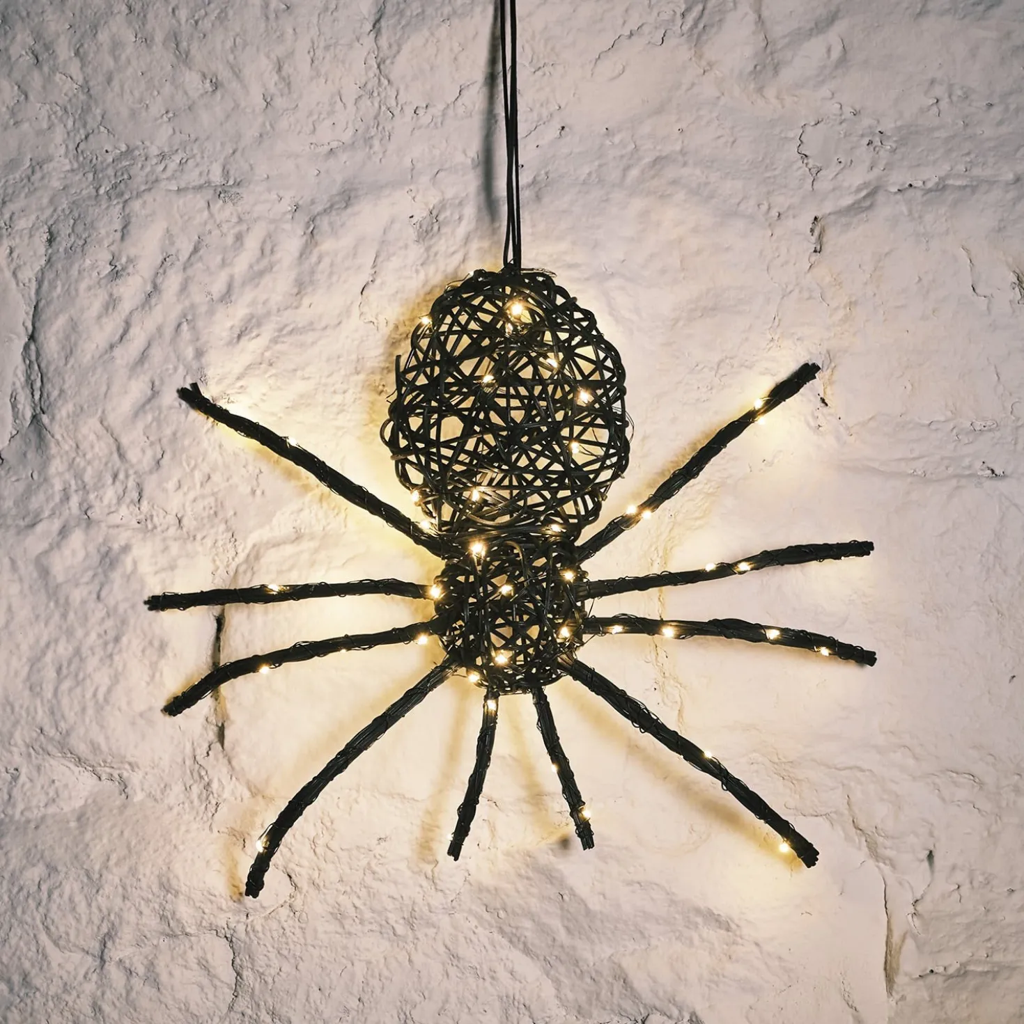 34cm LED Rattan Spinne Ocho
