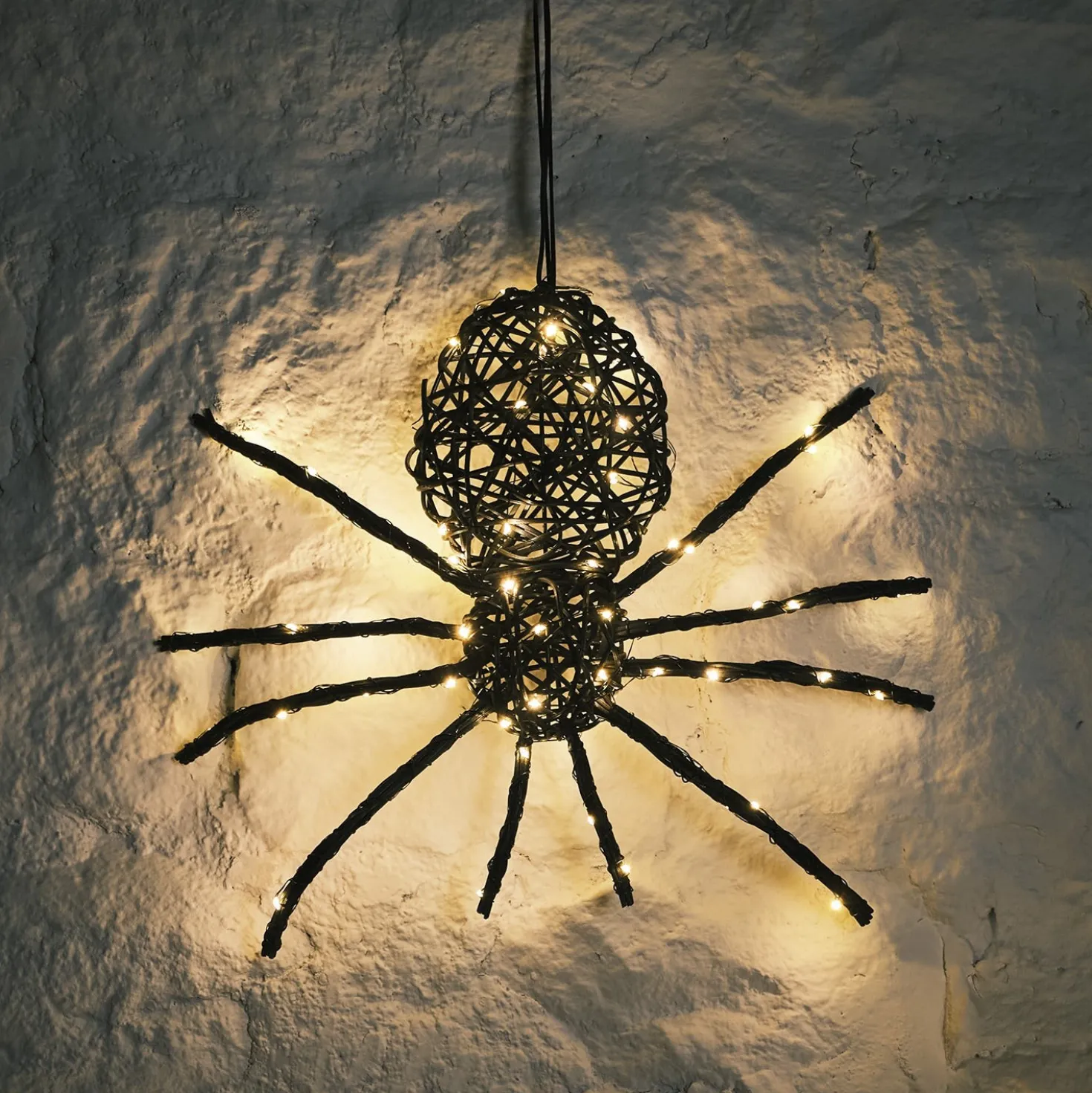 34cm LED Rattan Spinne Ocho