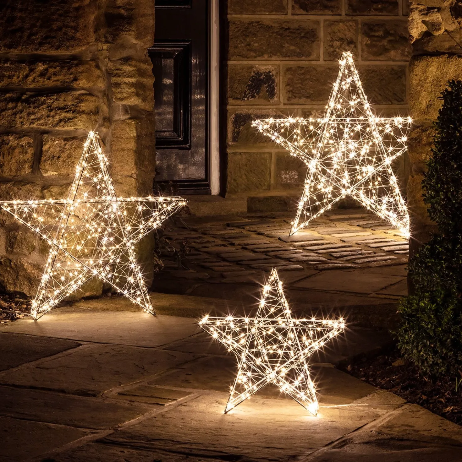 60cm LED Stern Weihnachtsdeko außen