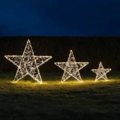 60cm LED Stern Weihnachtsdeko außen