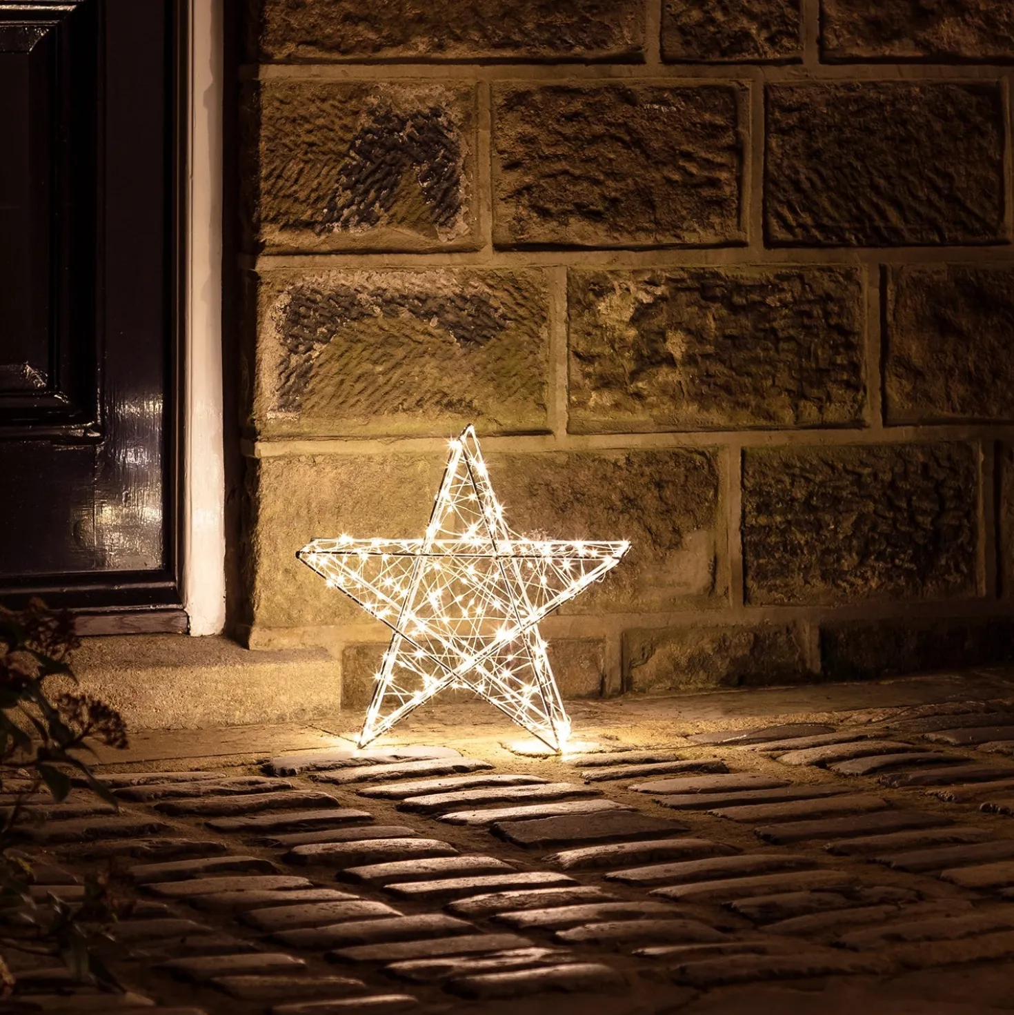 35cm LED Stern Weihnachtsdeko außen