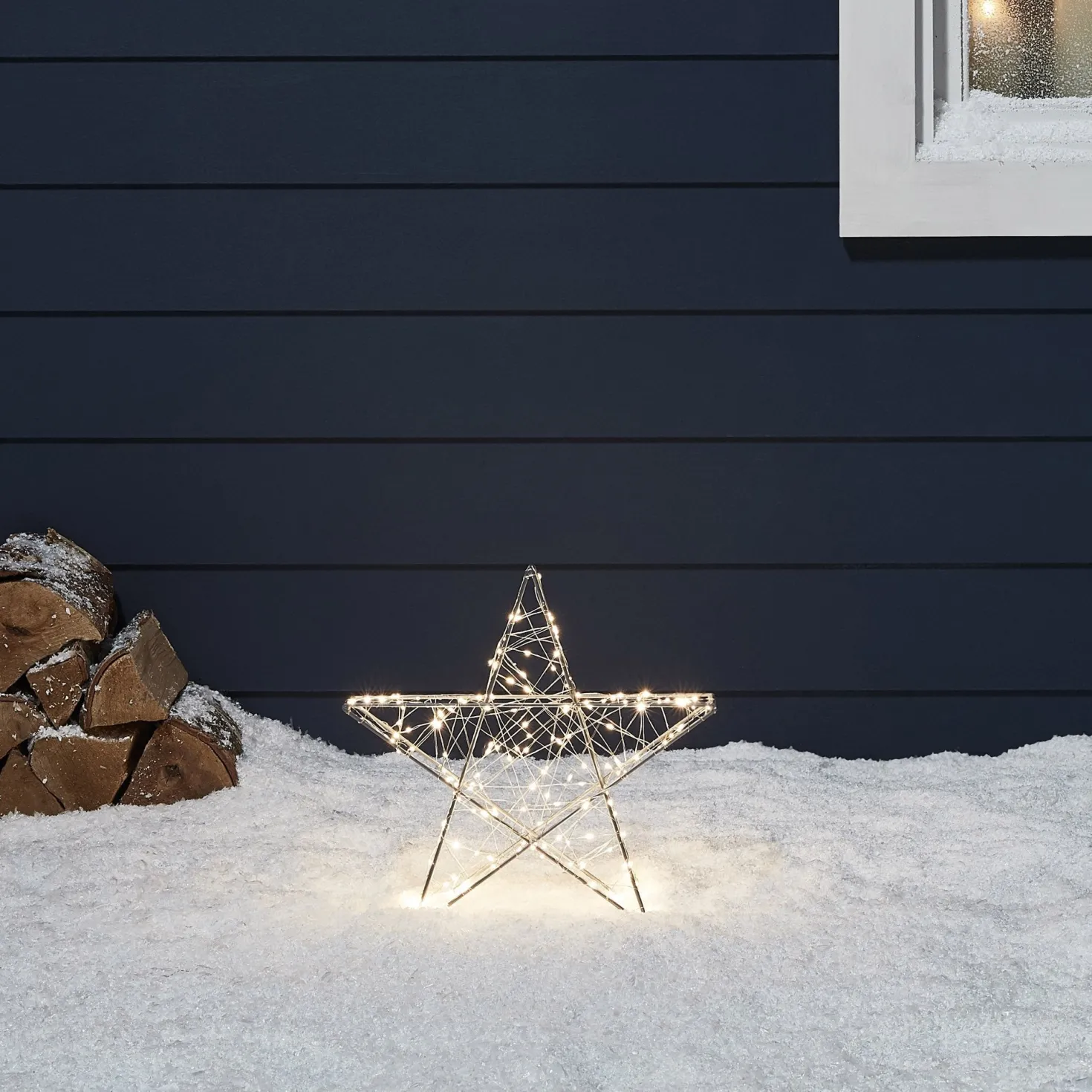 35cm LED Stern Weihnachtsdeko außen