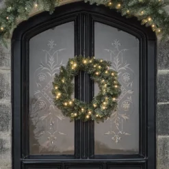 50cm LED Weihnachtskranz Tannenzweige mit Beleuchtung