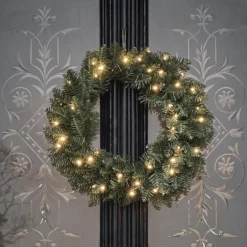 50cm LED Weihnachtskranz Tannenzweige mit Beleuchtung