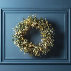 50cm Mistelzweig Weihnachtskranz mit Beleuchtung