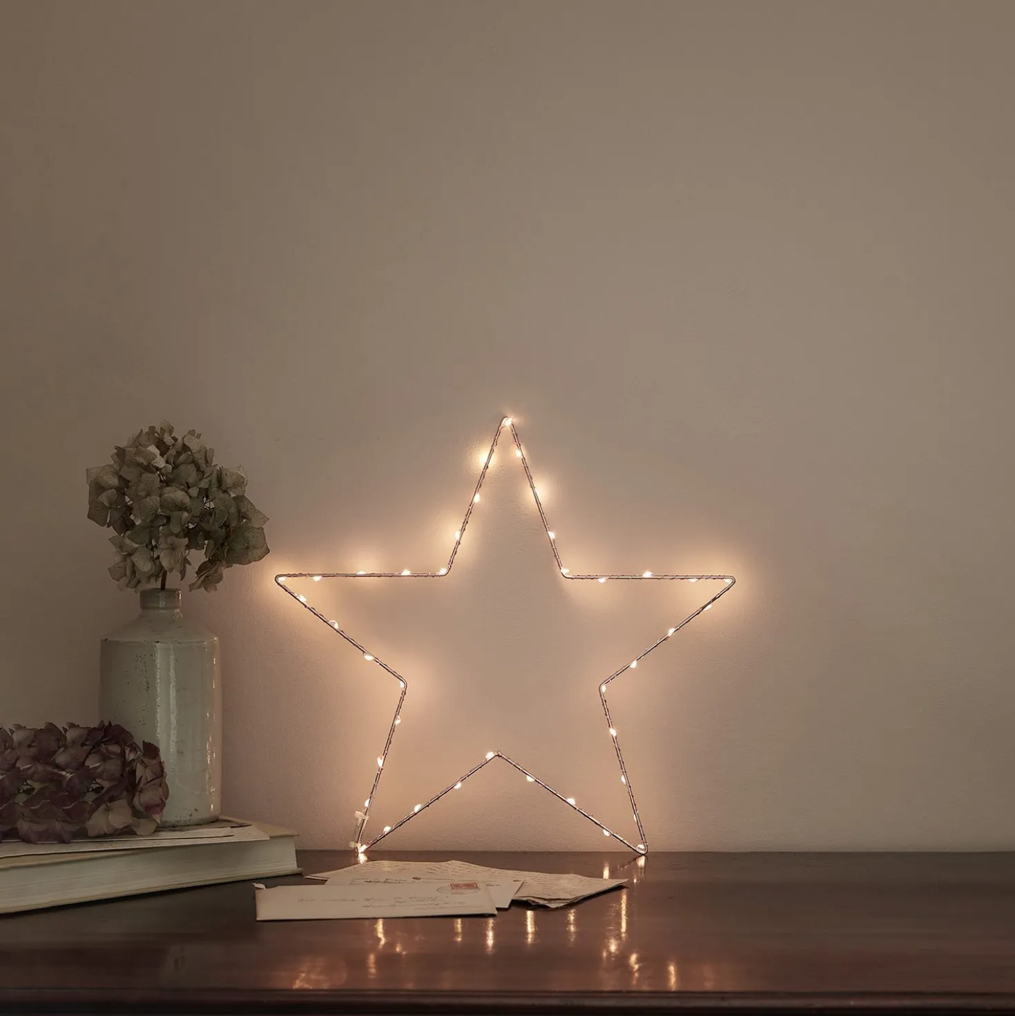 34cm Osby LED Stern rosegold