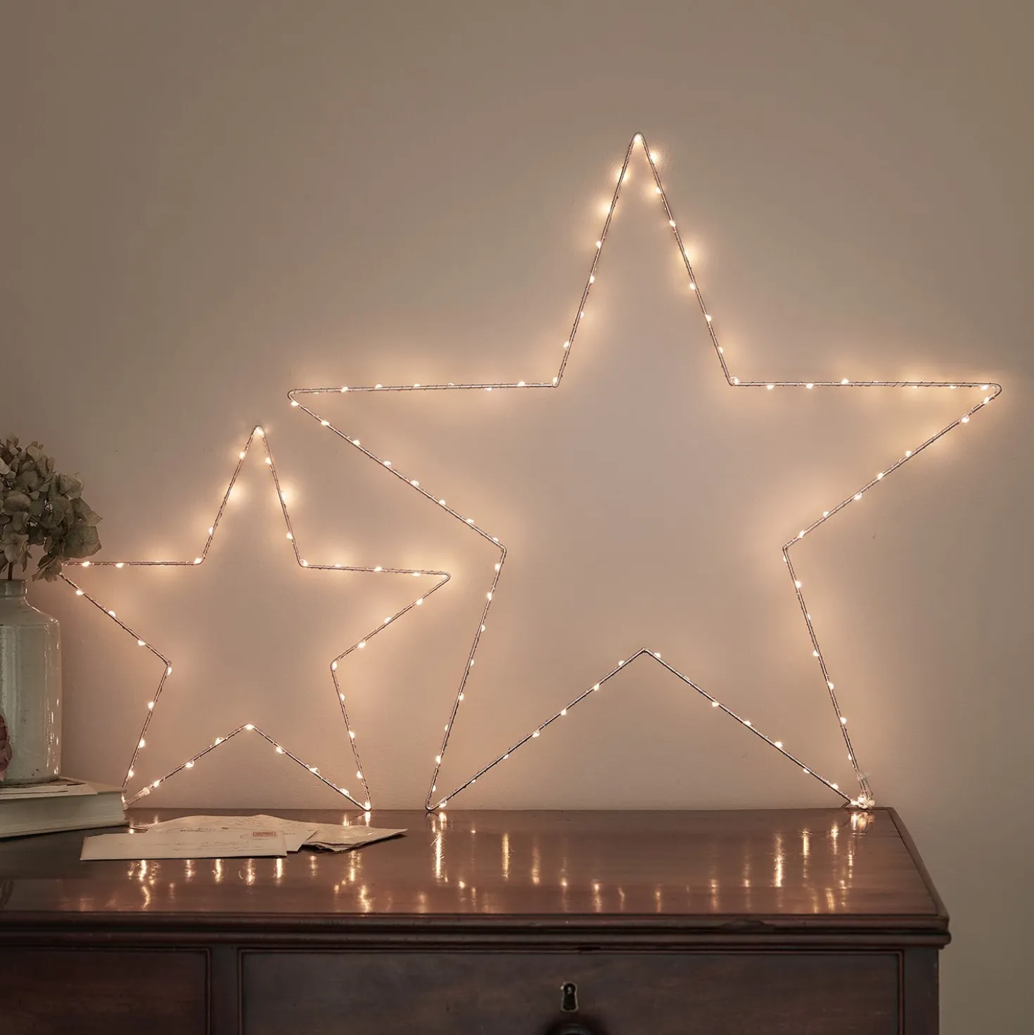 34cm Osby LED Stern rosegold