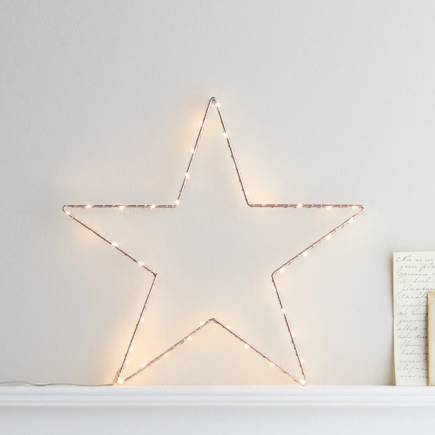 34cm Osby LED Stern rosegold