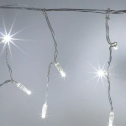 Core Connect 10m 320er LED Eiszapfen Lichterkette weiß koppelbar transparentes Kabel