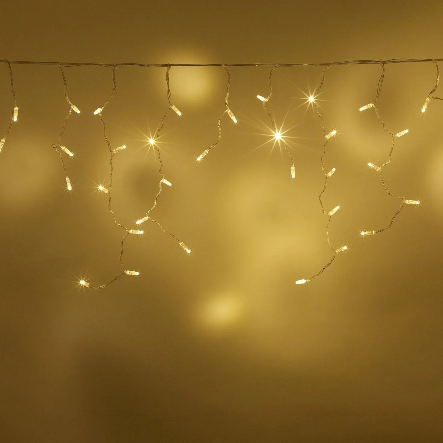 Core Connect 10m 320er LED Eiszapfen Lichterkette warmweiß koppelbar transparentes Kabel