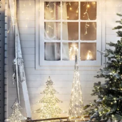 Core Connect 12m 384er LED Eiszapfen Lichterkette warmweiß koppelbar transparentes Kabel