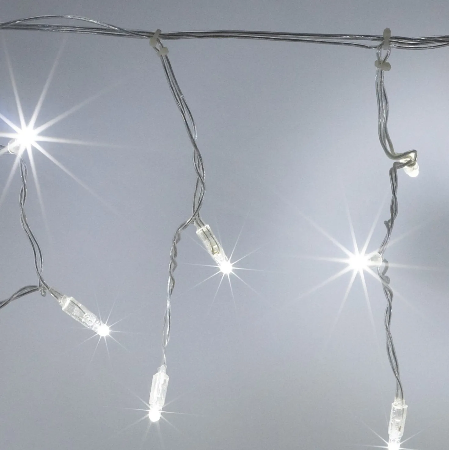 Core Connect 8m 256er LED Eiszapfen Lichterkette weiß koppelbar transparentes Kabel