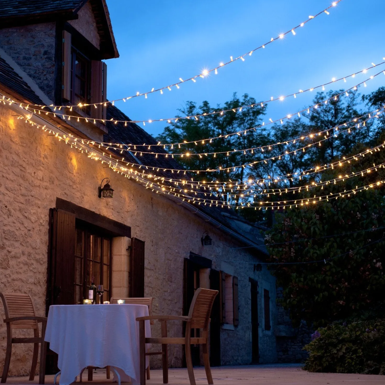 Core Connect 60m 600er LED Lichterkette warmweiß koppelbar transparentes Kabel