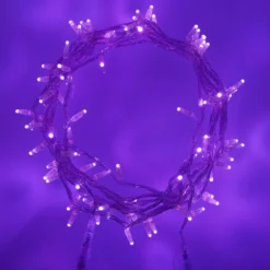 Core Connect 80m 800er LED Lichterkette lila koppelbar transparentes Kabel