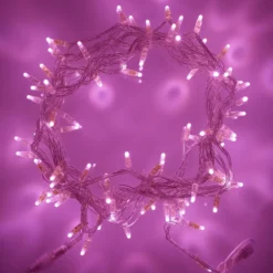 Core Connect 40m 400er LED Lichterkette pink koppelbar transparentes Kabel