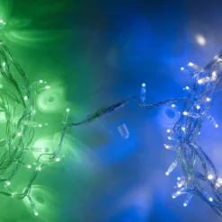 Core Connect 50m 500er LED Lichterkette blau weiß koppelbar transparentes Kabel