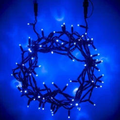 Core Connect 20m 200er LED Lichterkette blau koppelbar grünes Kabel