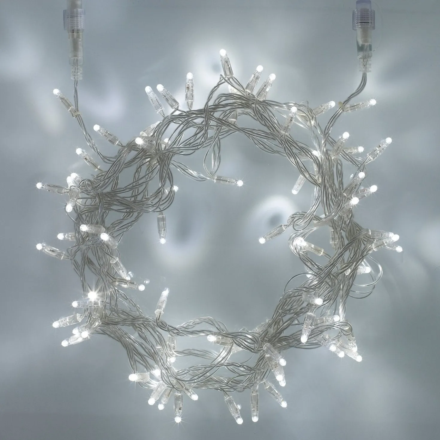 Core Connect 60m 600er LED Lichterkette weiß koppelbar transparentes Kabel