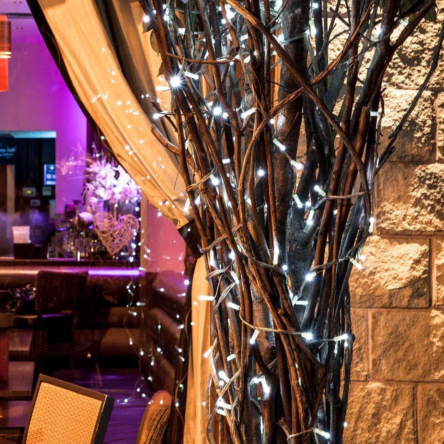 Core Connect 60m 600er LED Lichterkette weiß koppelbar transparentes Kabel