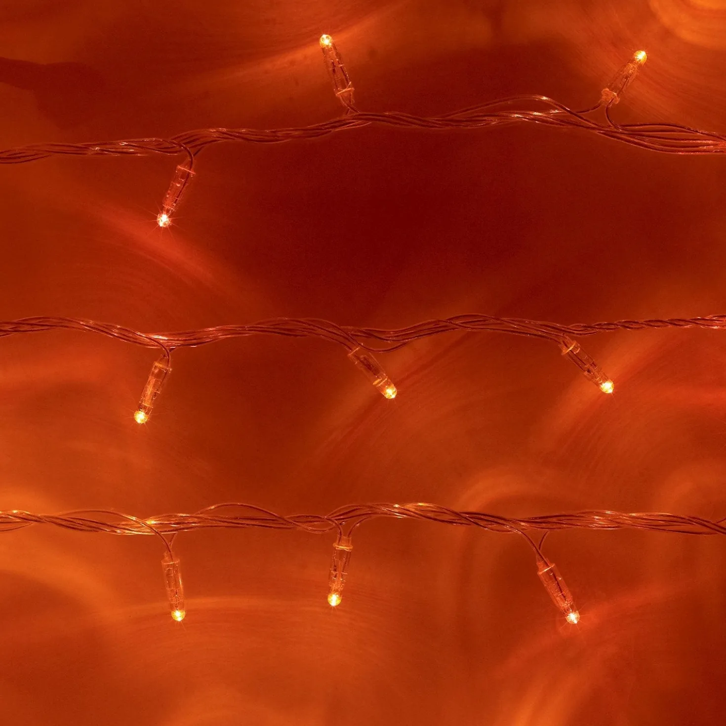 Core Connect 50m 500er LED Lichterkette orange koppelbar transparentes Kabel