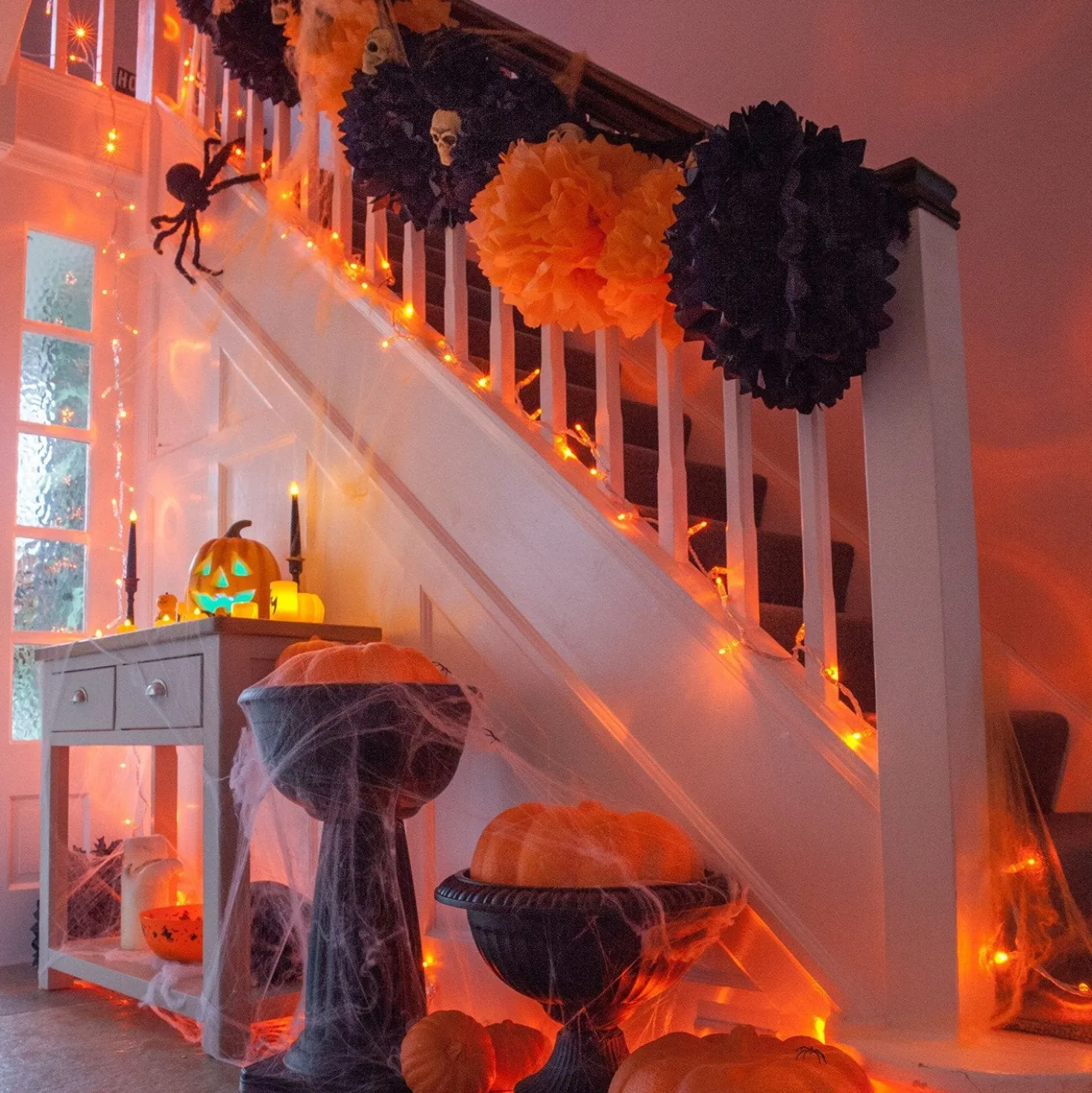Core Connect 50m 500er LED Lichterkette orange koppelbar transparentes Kabel