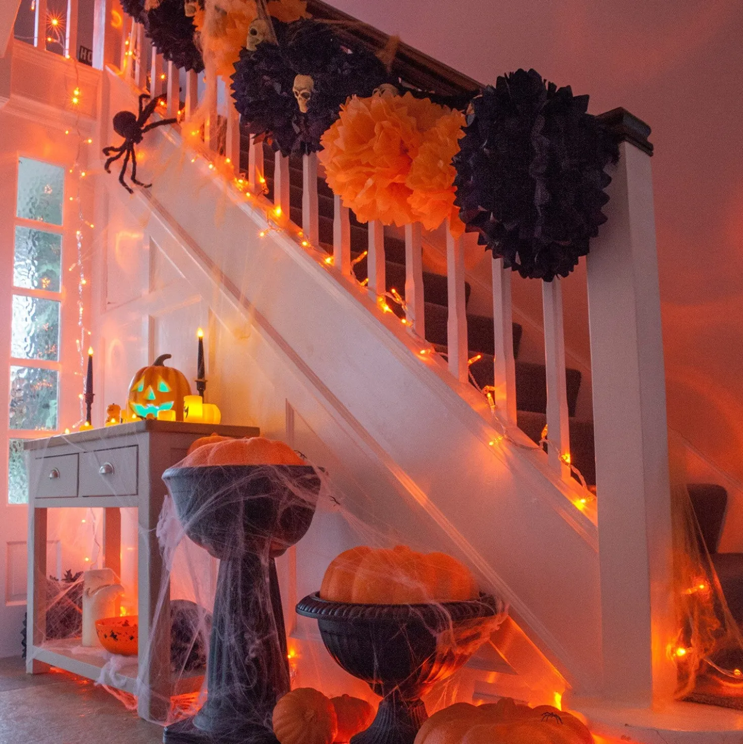 Core Connect 10m 100er LED Lichterkette orange koppelbar transparentes Kabel