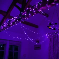 Core Connect 20m 200er LED Lichterkette lila koppelbar transparentes Kabel