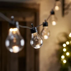 Core Connect 30m 60er Party Lichterkette warmweiß koppelbar schwarzes Kabel