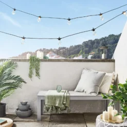 Core Connect 50m 100er Party Lichterkette warmweiß koppelbar schwarzes Kabel