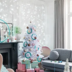 Core Connect 4m x 3m 576er LED Lichtervorhang weiß koppelbar transparentes Kabel