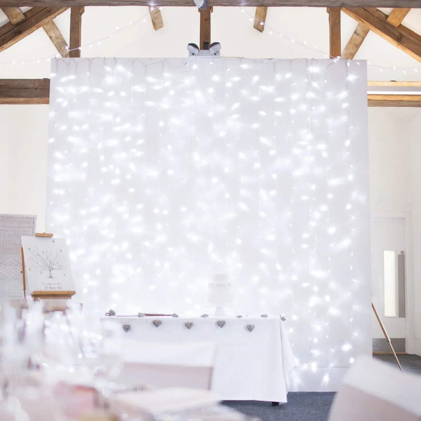 Core Connect 2m x 3m 288er LED Lichtervorhang weiß koppelbar transparentes Kabel