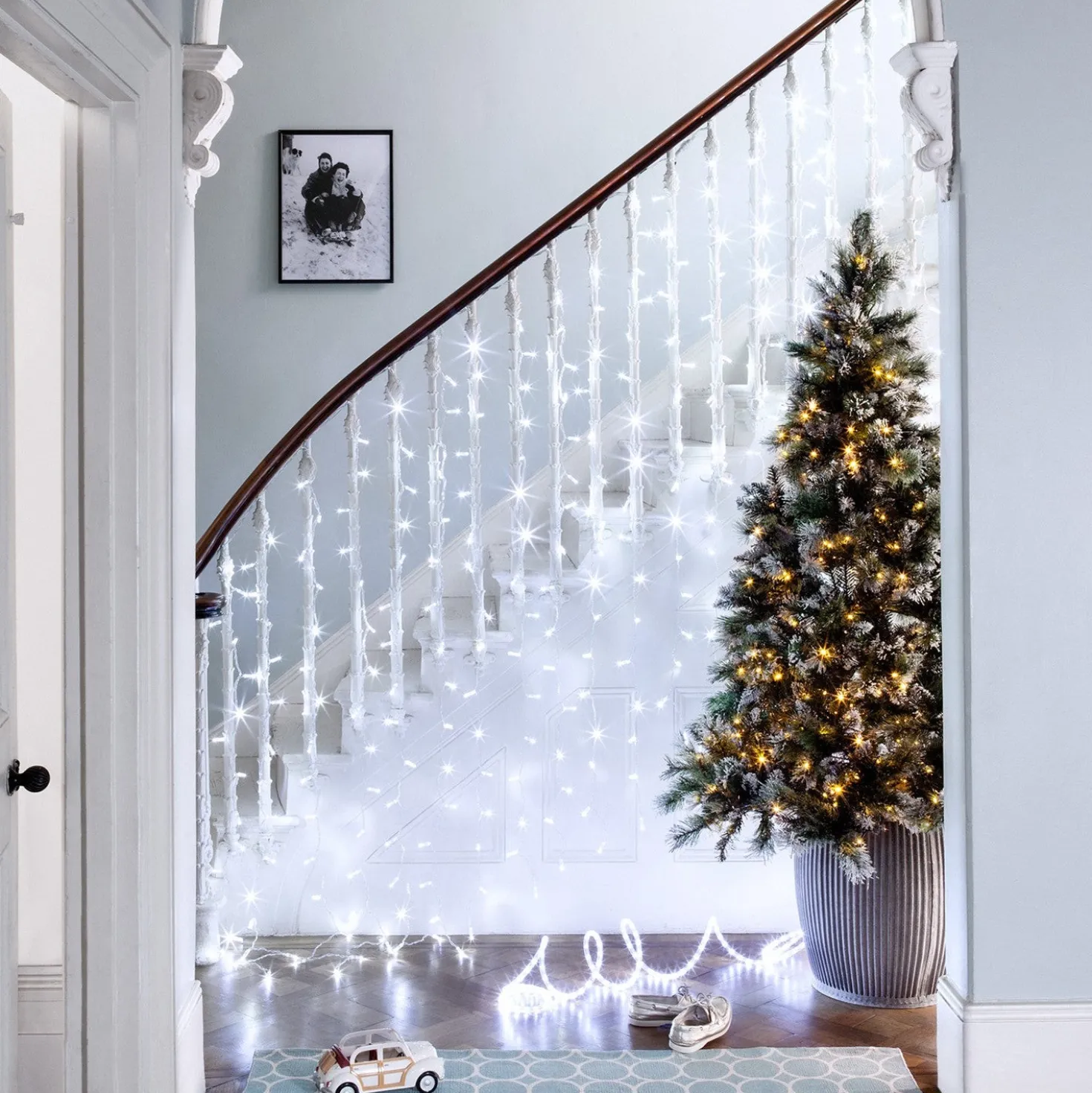 Core Connect 2m x 3m 288er LED Lichtervorhang weiß koppelbar transparentes Kabel