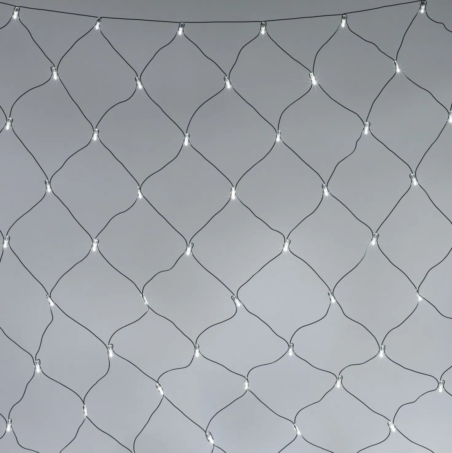 Core Connect 2m x 2m 140er LED Lichternetz weiß koppelbar grünes Kabel