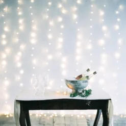 Core Connect 8m x 2m 768er LED Lichtervorhang warmweiß koppelbar transparentes Kabel
