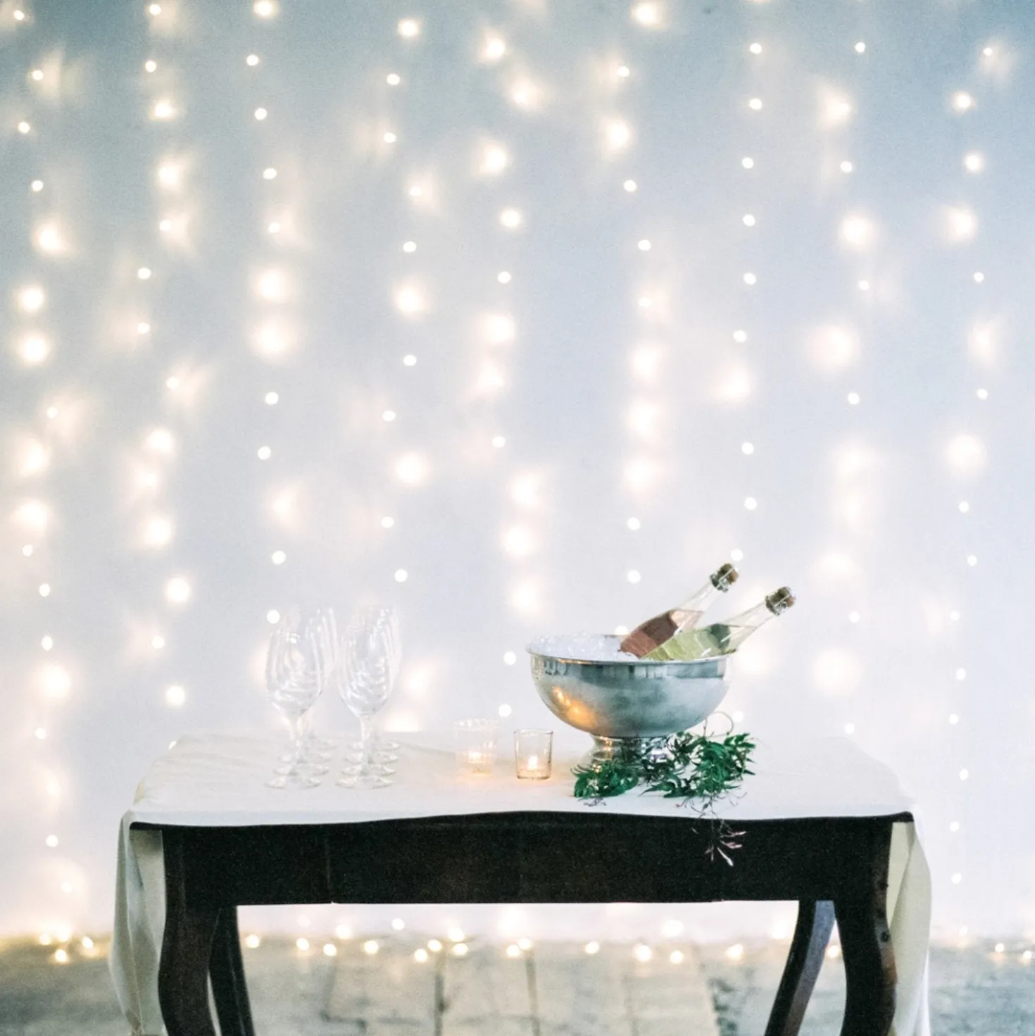Core Connect 8m x 2m 768er LED Lichtervorhang warmweiß koppelbar transparentes Kabel