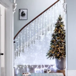 Core Connect 8m x 2m 768er LED Lichtervorhang weiß koppelbar transparentes Kabel
