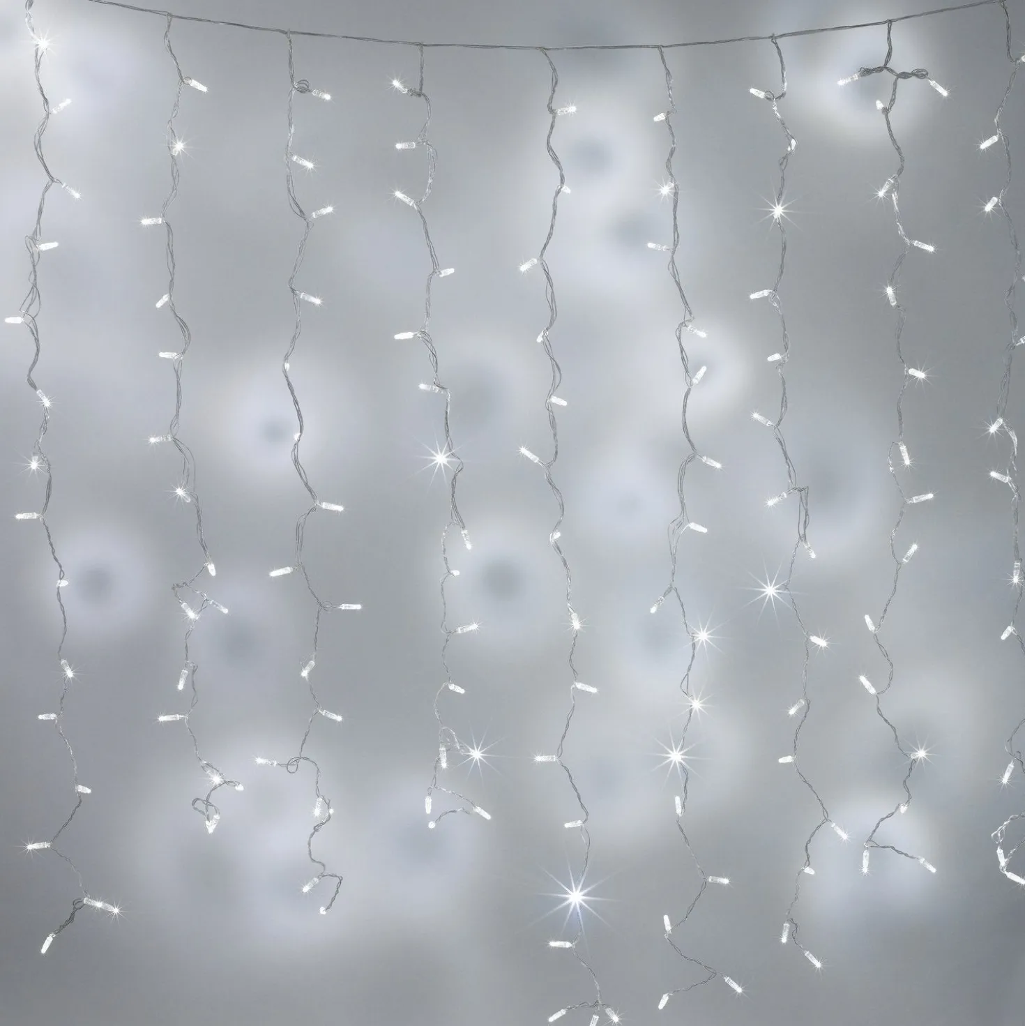 Core Connect 8m x 2m 768er LED Lichtervorhang weiß koppelbar transparentes Kabel