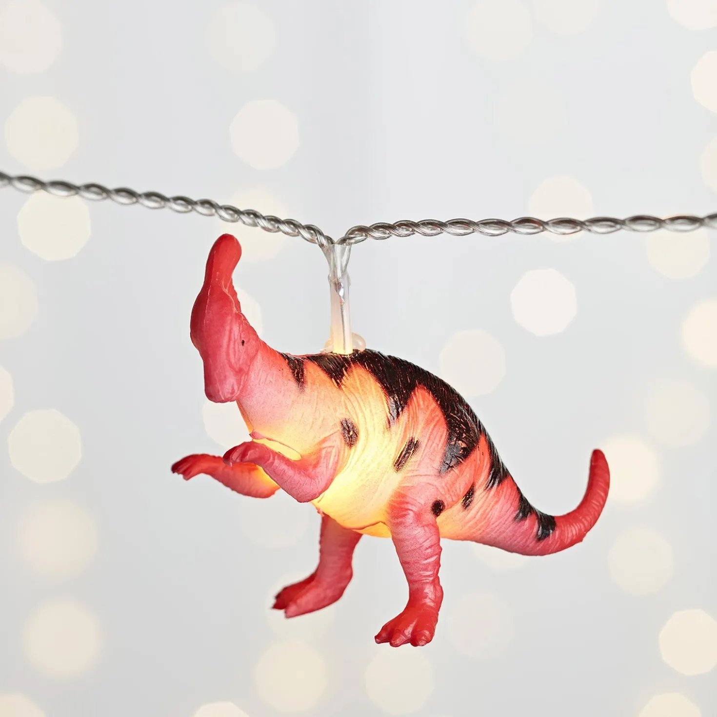 12er bunte Lichterkette Dinosaurier Batteriebetrieb