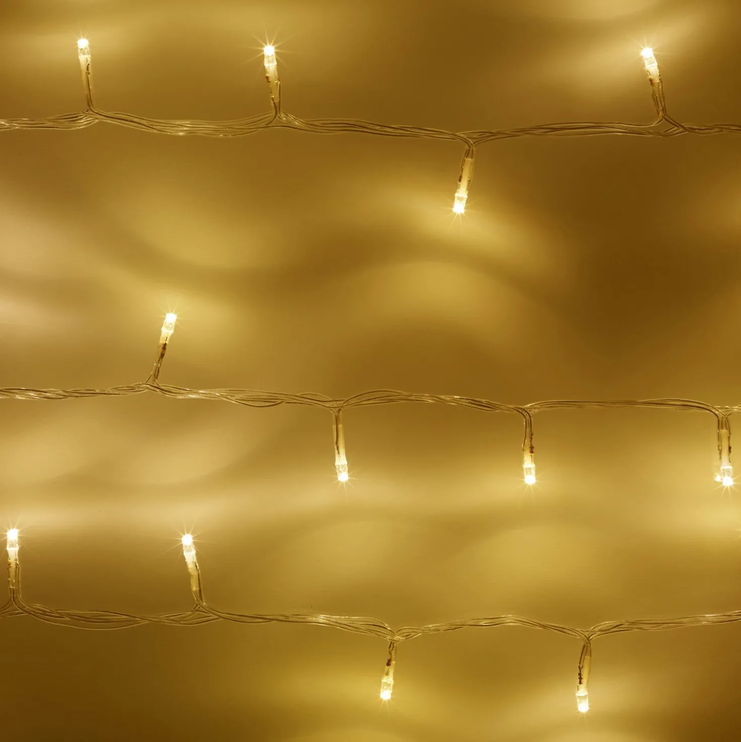 200er LED Batterie Außenlichterkette warmweiß transparentes Kabel