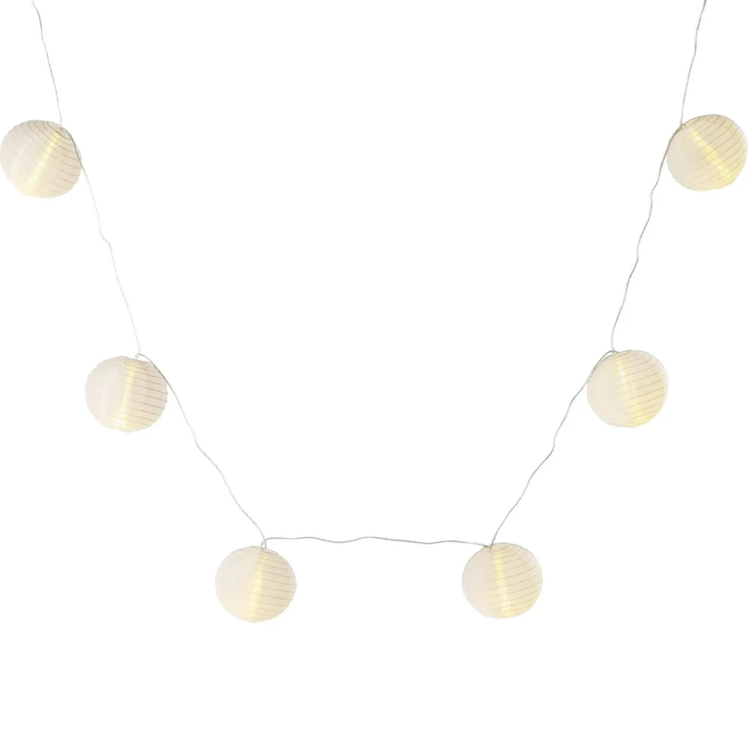 10er LED Lampion Lichterkette warmweiß